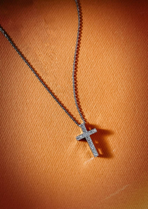 Кольє фіаніт Срібло 925° (родій) кл2ф/414