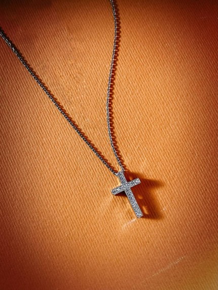 Кольє фіаніт Срібло 925° (родій) кл2ф/414