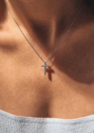 Кольє фіаніт Срібло 925° (родій) кл2ф/414