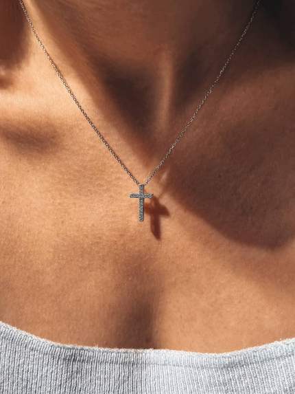 Кольє фіаніт Срібло 925° (родій) кл2ф/414