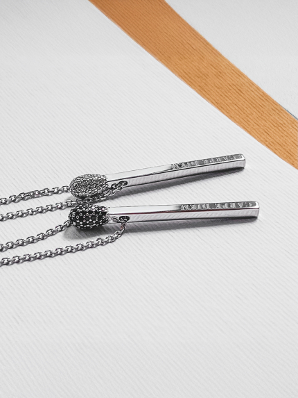 Кольє фіаніт Срібло 925° (родій) 862151 ч