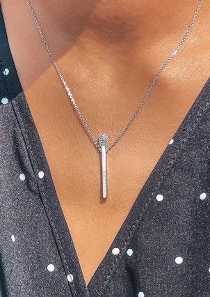 Кольє фіаніт Срібло 925° (родій) 862151 б