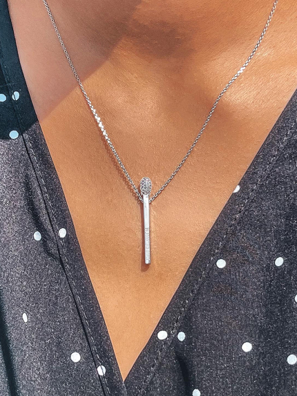 Кольє фіаніт Срібло 925° (родій) 862151 б