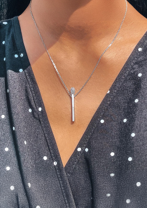 Кольє фіаніт Срібло 925° (родій) 862151 б