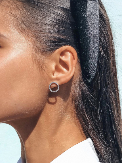 Cyanite earrings Silver 925° (rhodium) 064510