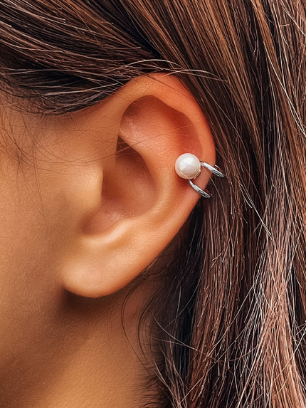 Pearl earrings Silver 925° (rhodium) c2zh/1368