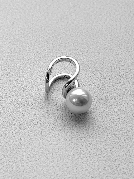 Pearl earrings Silver 925° (rhodium) c2zh/1368