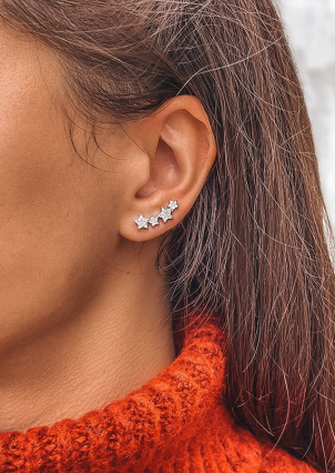 Сережки фіаніт Срібло 925° (родій) с2ф/1448