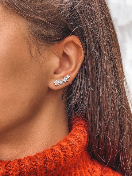 Сережки фіаніт Срібло 925° (родій) с2ф/1448