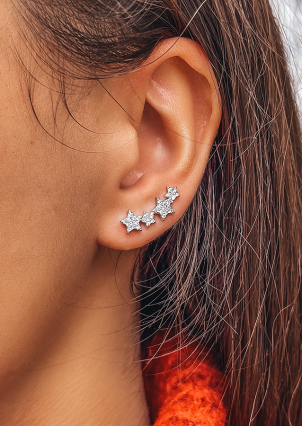 Сережки фіаніт Срібло 925° (родій) с2ф/1448