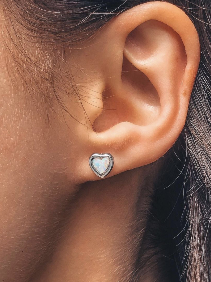 Opal earrings Silver 925° (rhodium) sk2opb/1016