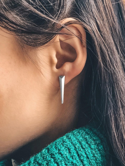 Earrings without inserts Silver 925° (rhodium) 82751