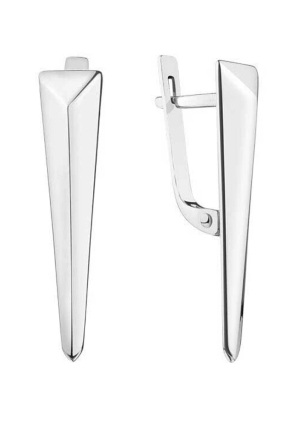 Сережки без вставок Срібло 925° (родій) 82751