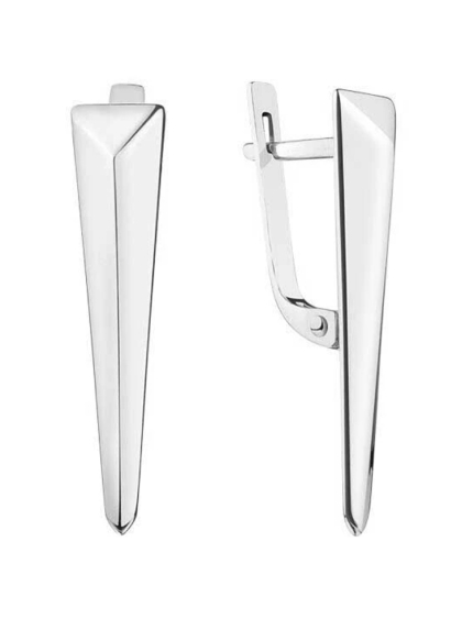 Earrings without inserts Silver 925° (rhodium) 82751