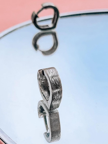 Earrings without inserts Silver 925° (rhodium) 82757