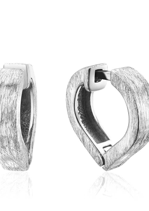 Сережки без вставок Срібло 925° (родій) 82757