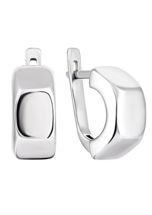 Сережки без вставок Срібло 925° (родій) 82663