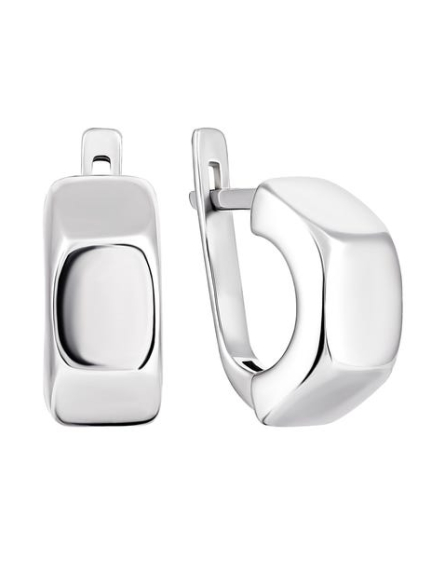 Сережки без вставок Срібло 925° (родій) 82663