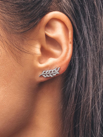 Cyanite earrings Silver 925° (rhodium) 82746