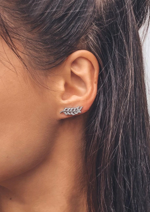 Сережки фіаніт Срібло 925° (родій) 82746