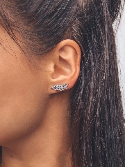 Cyanite earrings Silver 925° (rhodium) 82746