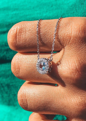 Кольє фіаніт Срібло 925° (родій) 560034