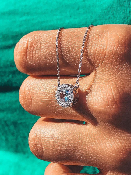 Кольє фіаніт Срібло 925° (родій) 560034