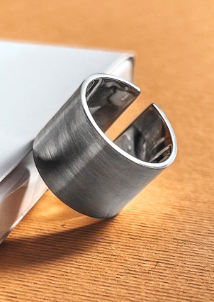 Каблучка без вставок Срібло 925° (родій) S0001/2 р