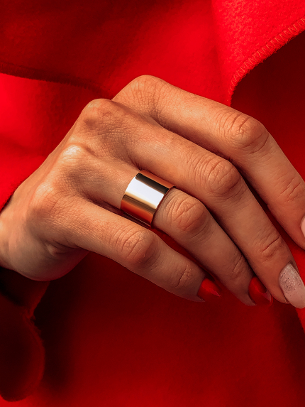 Pierścionek bez wkładów Srebro 925° (pozłacane) S0001PR