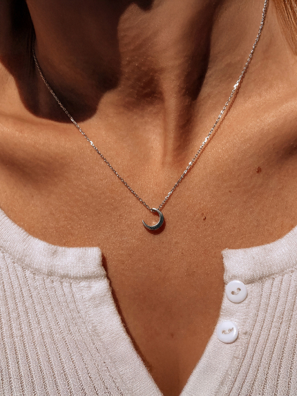 Кольє без вставок Срібло 925° (родій) кл2/1008