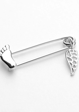 Булавка без вставок Срібло 925° (родій) бр2/014