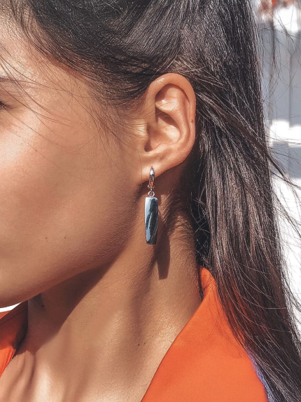 Earrings without inserts Silver 925° (rhodium) 82776