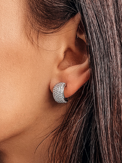 Cyanite earrings Silver 925° (rhodium) 82759