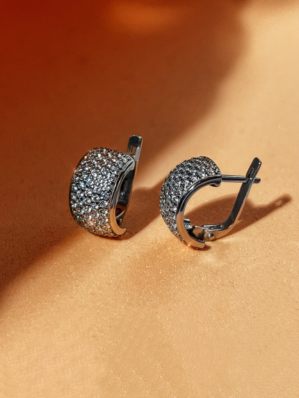 Cyanite earrings Silver 925° (rhodium) 82759