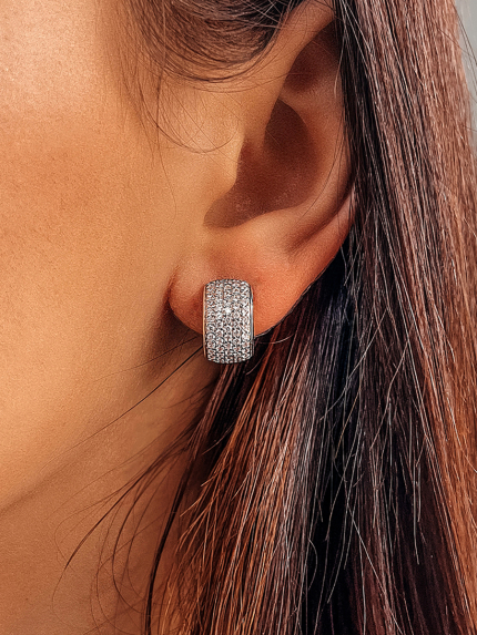 Cyanite earrings Silver 925° (rhodium) 82759