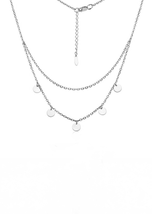 Кольє без вставок Срібло 925° (родій) 86045