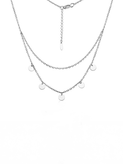 Кольє без вставок Срібло 925° (родій) 86045