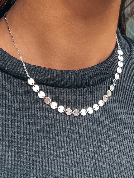 Кольє без вставок Срібло 925° (родій) 9560304