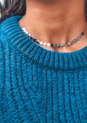 Кольє без вставок Срібло 925° (родій) 9560304