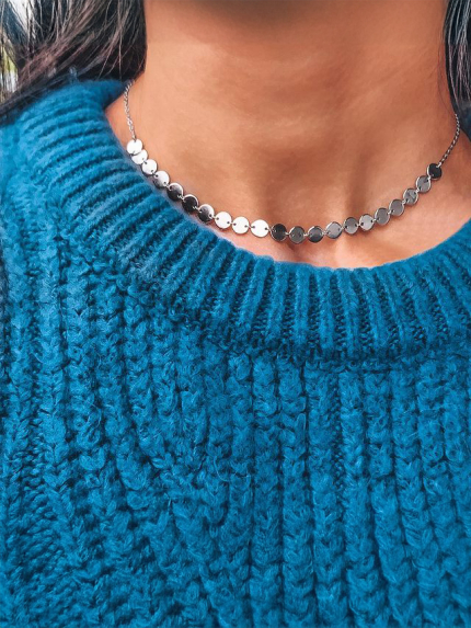 Кольє без вставок Срібло 925° (родій) 9560304