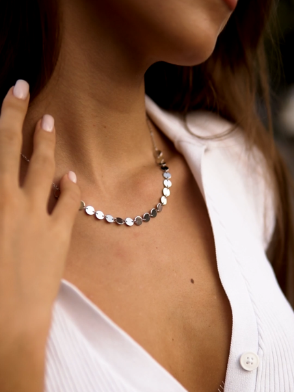 Кольє без вставок Срібло 925° (родій) 9560304