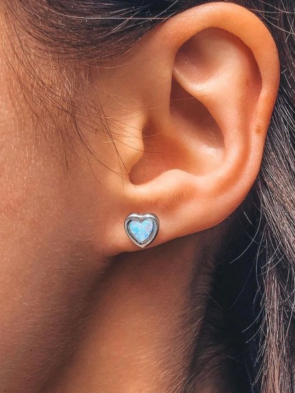 Сережки опал Срібло 925° (родій) ск2опг/1016