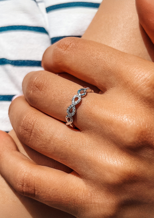 Каблучка фіаніт Срібло 925° (родій) к2ф/480