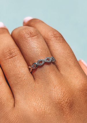 Каблучка фіаніт Срібло 925° (родій) к2ф/480