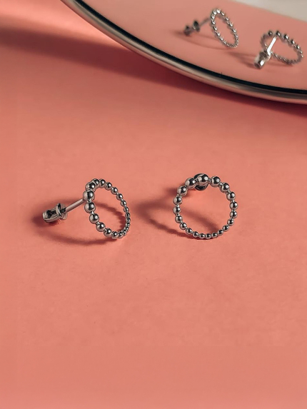 Kolczyki bez wkładek Srebro 925° (rod) 088110