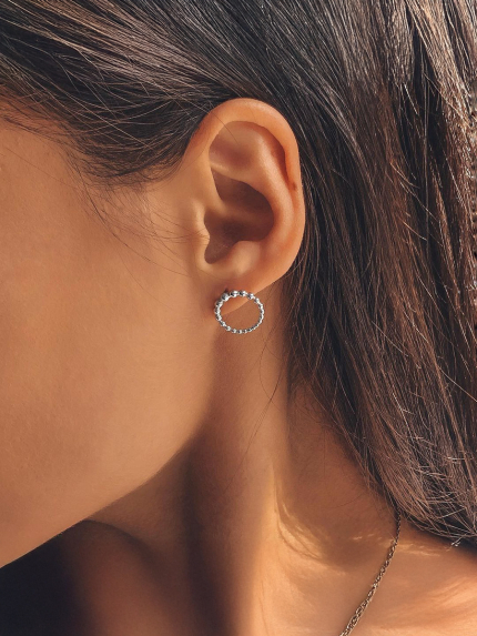 Kolczyki bez wkładek Srebro 925° (rod) 088110