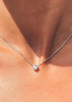 Кольє фіаніт Срібло 925° (родій) 0632