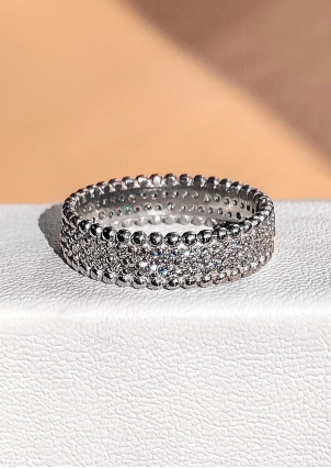 Pierścionek z szafirem Srebro 925° (rod) 0958.10