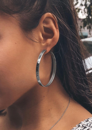 Сережки без вставок Срібло 925° (родій) 1-5105.0.2