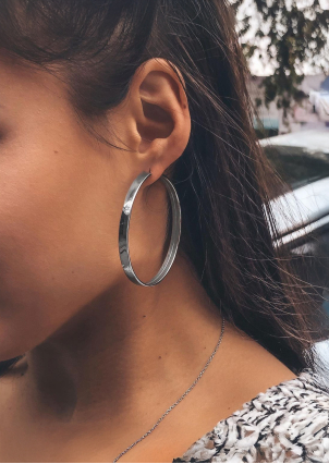 Сережки без вставок Срібло 925° (родій) 1-5105.0.2